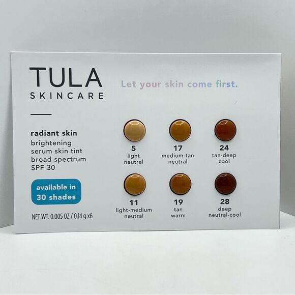 🌺🦋$FREE ~ Tula Radiant Skin Brightening Serum Skin Tint ~ Sampler ~ NEW - Picture 1 of 4